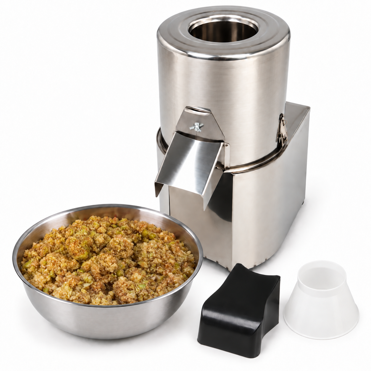 Hopert PRO VC-230 рядом с иллюстрацией измельчённых яблок