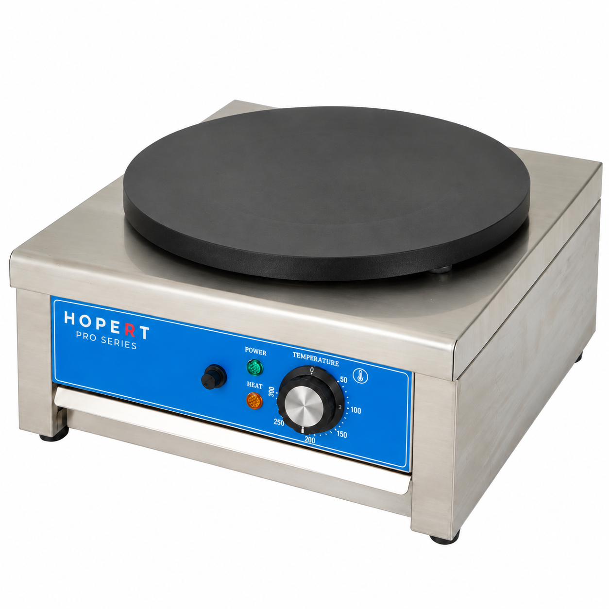 Блинница HOPERT PRO-FQ-1EA с синей панелью и серебристой ручкой