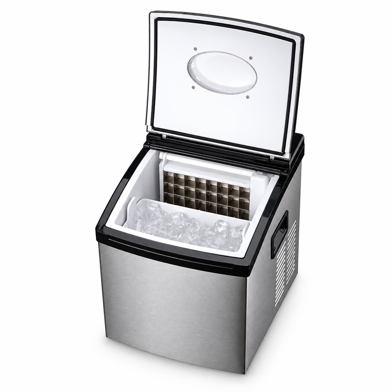 Открытый ICE-IMZ15 Cube с кубиками льда в корзине
