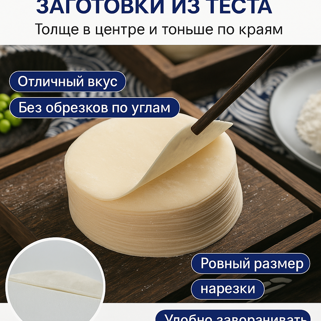 Тестораскатка-формователь Hopert TA-80 (пельменные круги 90мм) — купить в Тестораскатки-лапшерезки Hopert