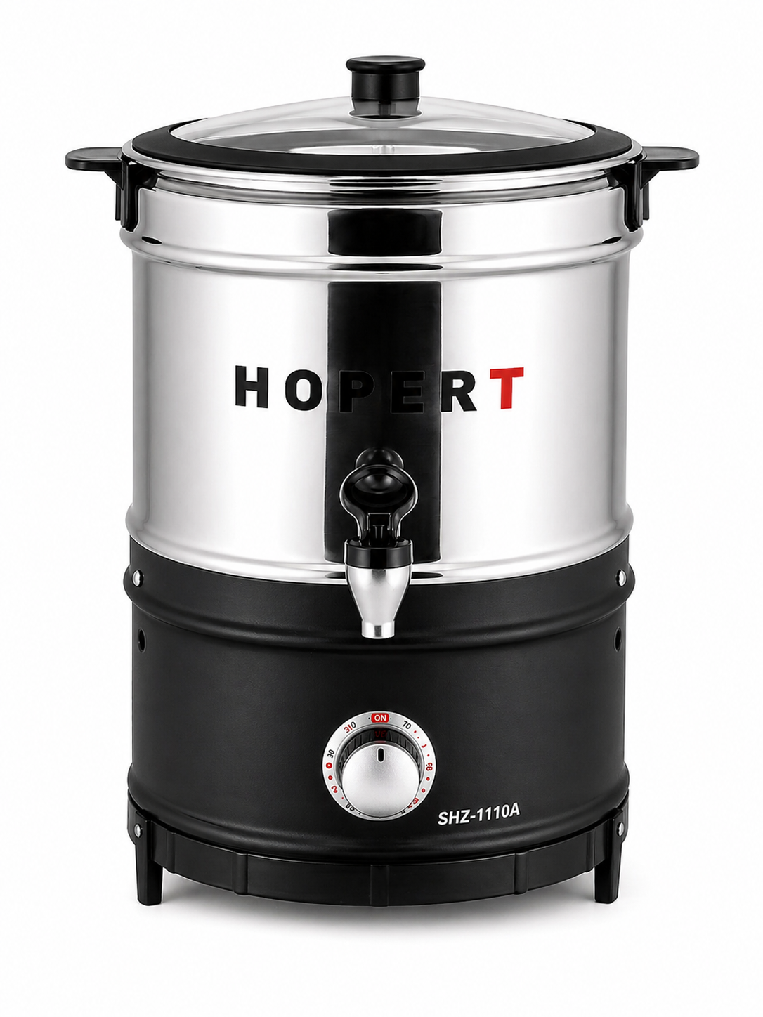 Маслобойка Hopert SHZ-1110A 10л нержавеющая сталь, стеклянная крышка, чёрный корпус — купить в Маслобойки Hopert