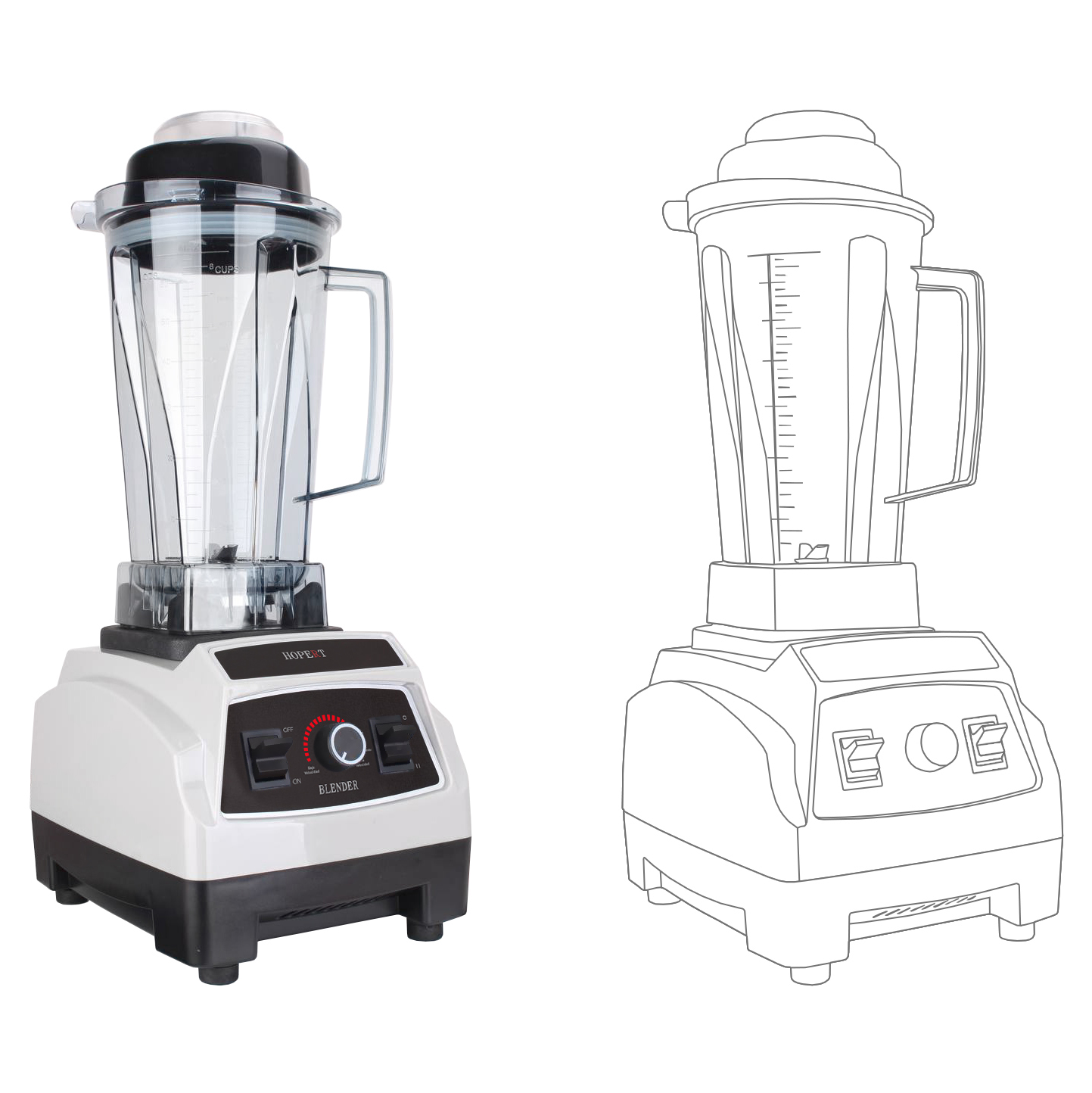 Блендер профессиональный Hopert PRO SF-805 — купить в Барное оборудование Hopert