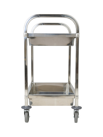 Тележка сервировочная Hopert PRO X1202 2 яруса, борта нерж. сталь